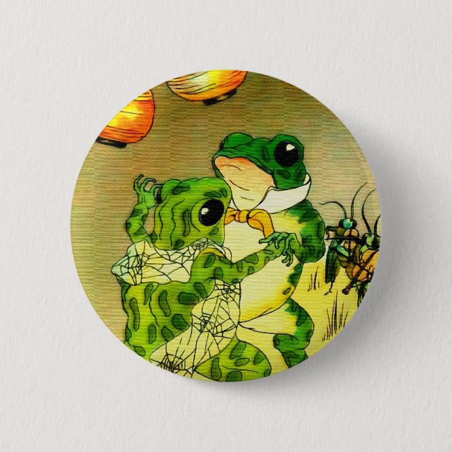 Dancing Frogs Button (Vorderseite)