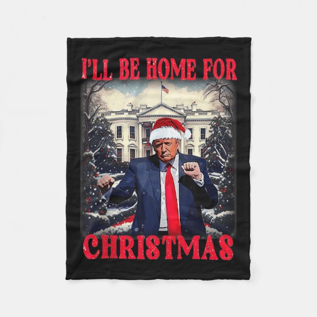 Dancing Funny Humour Trump Ich werde für Chri Zuha Fleecedecke (Vorderseite)