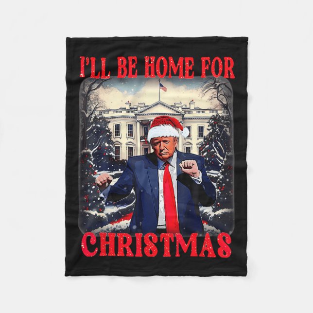 Dancing Funny Humour Trump Ich werde für Chri Zuha Fleecedecke (Vorderseite)