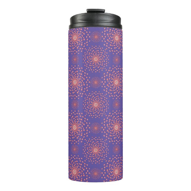 Dancing Galaxy Cosmic Drinkware Pattern Thermosbecher (Vorderseite)