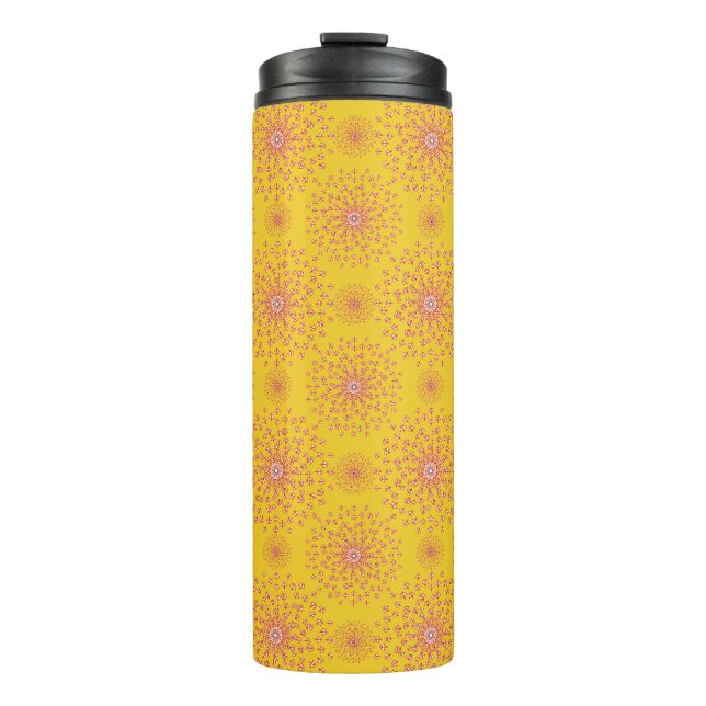 Dancing Galaxy Cosmic Drinkware Pattern Thermosbecher (Vorderseite)