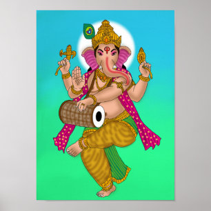 Dancing Ganesha Poster