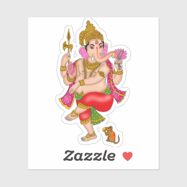 Dancing Ganesha Sticker  (Blatt)