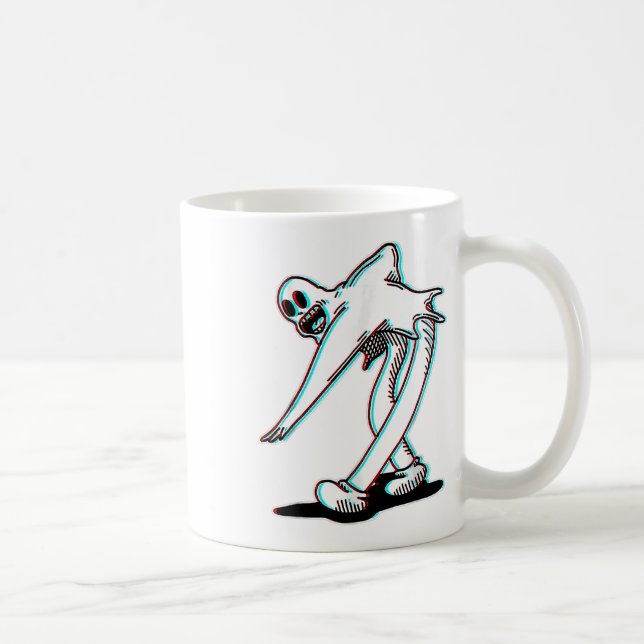 Dancing Ghost Spooky Koko Clown Glitch Retro G Kaffeetasse (Rechts)