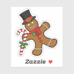 Dancing Gingerbread Man Aufkleber