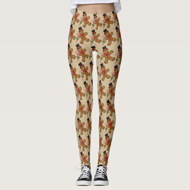 Dancing Gingerbread Man Leggings (Vorderseite)