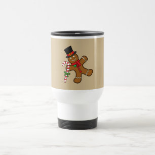Dancing Gingerbread Man Reisebecher