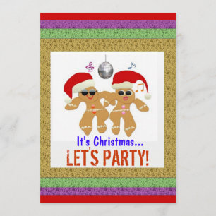 Dancing Gingerbrot Cookies Party Einladungen