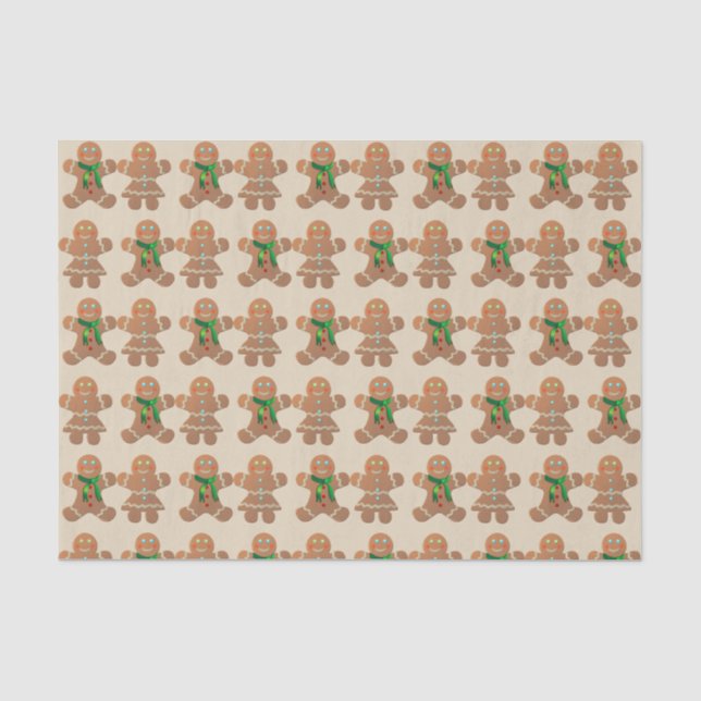 Dancing Gingerbrot Cookies Seidenpapier (Vorderseite)