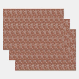 Dancing Gingerbrot Katzen Geschenkpapier Set