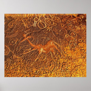 Dancing Giraffe Poster