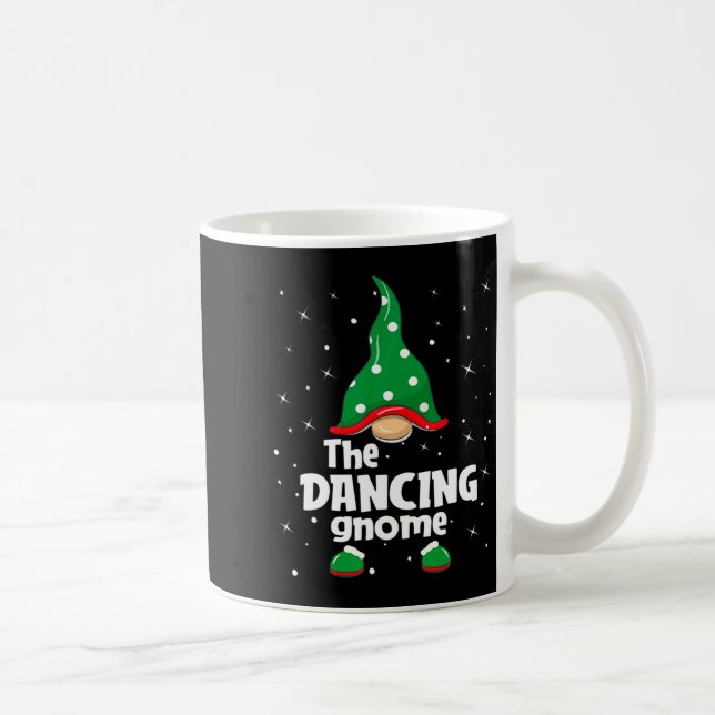 Dancing Gnome Family Matching Christmas Funny Paja Kaffeetasse (Rechts)