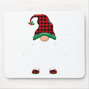 Dancing Gnome Xmas Familie Matching Karierte Weihn Mousepad
