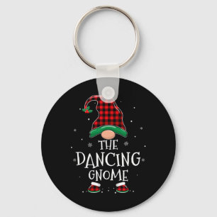 Dancing Gnome Xmas Familie Matching Karierte Weihn Schlüsselanhänger