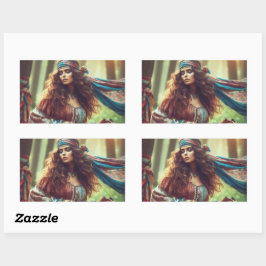 DANCING GYPSI RECHTECKIGER AUFKLEBER