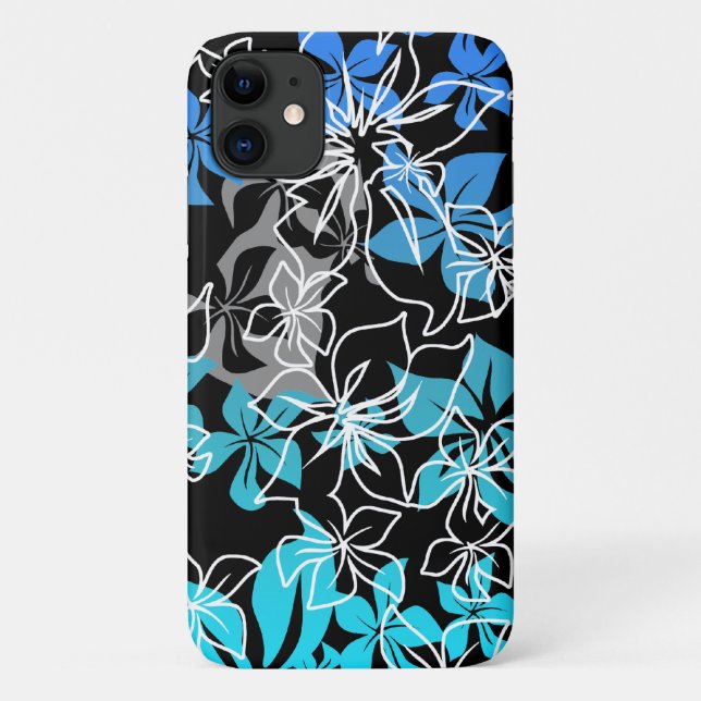 Dancing Hibiskus Hawaiian Blend Blend Blau Case-Mate iPhone Hülle (Rückseite)