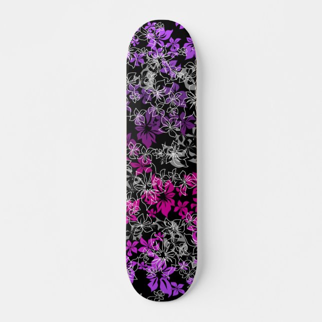 Dancing Hibiskus Skateboard (Vorne)