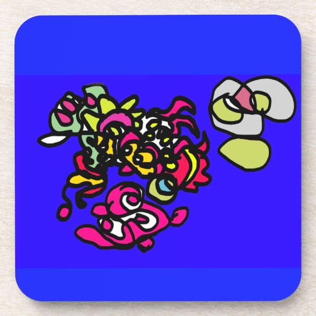 Dancing jellyfishes  getränkeuntersetzer (Vorderseite)