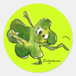 Dancing Kleeblatt Irish Jig Sticker