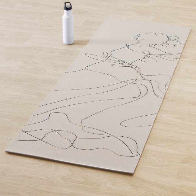 Dancing Lady Line Art Yogamatte (Beispiel)