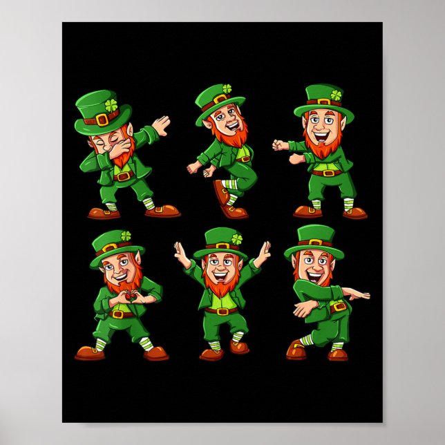 Dancing Leprechauns St Patrick's Day Funny Boys Gi Poster (Vorne)