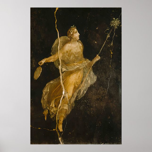 Dancing Maenad Art Print Ancient Roman Fresco Poster (Vorne)