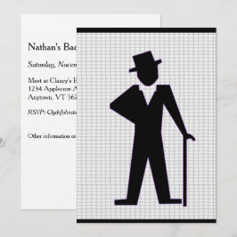 Dancing Man Anpassbare Bachelor Party Einladung