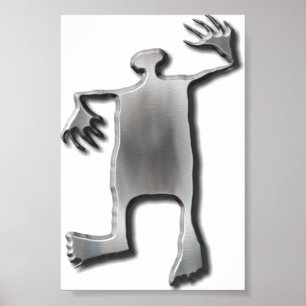 Dancing Man Edelstahl Poster
