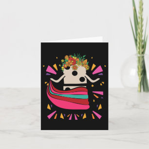 Dancing Mexican Train Domino Blume Funny Glocke Karte