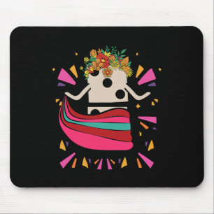 Dancing Mexican Train Domino Blume Funny Glocke Mousepad