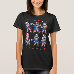 Dancing Onkel Sam 4. Juli Jungs Mädchen Kinder Fun T-Shirt
