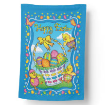 Dancing Osterkorb Reversible House Flag