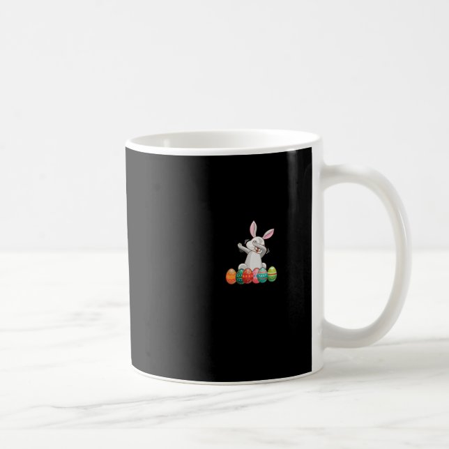 Dancing Ostertag Bunny Fun Rabbit Grafik Kaffeetasse (Rechts)