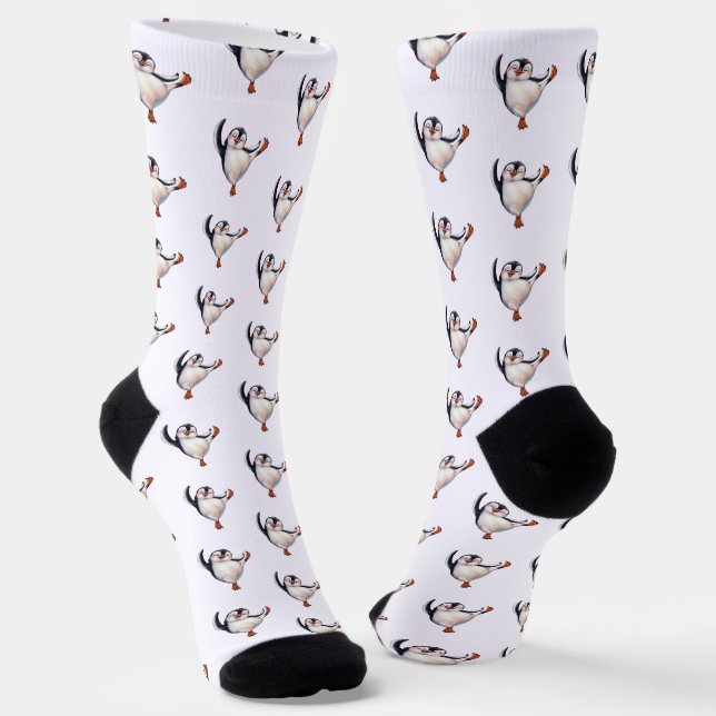Dancing Penguin Socken (Gewinkelt)
