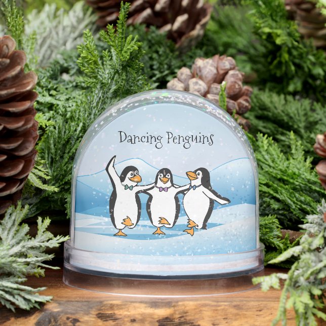 Dancing Penguins Design Snow Globe (Hiver)