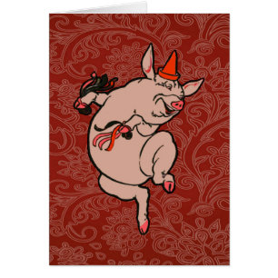Dancing Pig Antique Cute Danseuse