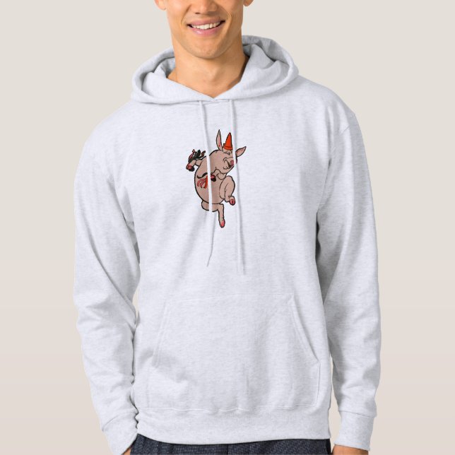 Dancing Pig Antique Niedlich Dancer Hoodie (Vorderseite)