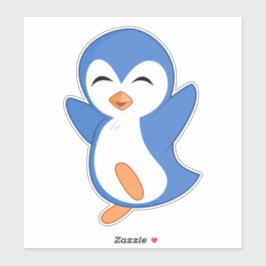 Dancing Pinguin Custom Cut Vinyl Sticker