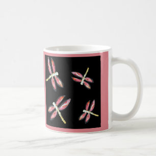 Dancing Pink Dragonflies Kaffeetasse