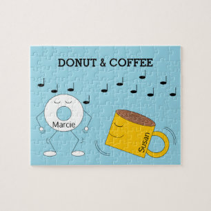 Dancing Powded Donut & Coffee Tasse: