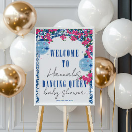 Dancing Queen bougainvillea Baby Dusche Empfang Poster