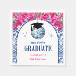 Dancing Queen Disco Ball Graduation Party Serviette