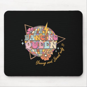 Dancing Queen Foral 17. Geburtstag Disco Ball Mousepad