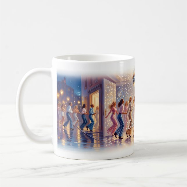 Dancing Queen — Funkelnde Disco-Kugel Freude Tasse (Links)