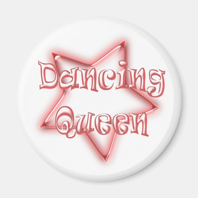 Dancing Queen Girls Pink Kühlschrankmagnet (Vorne)