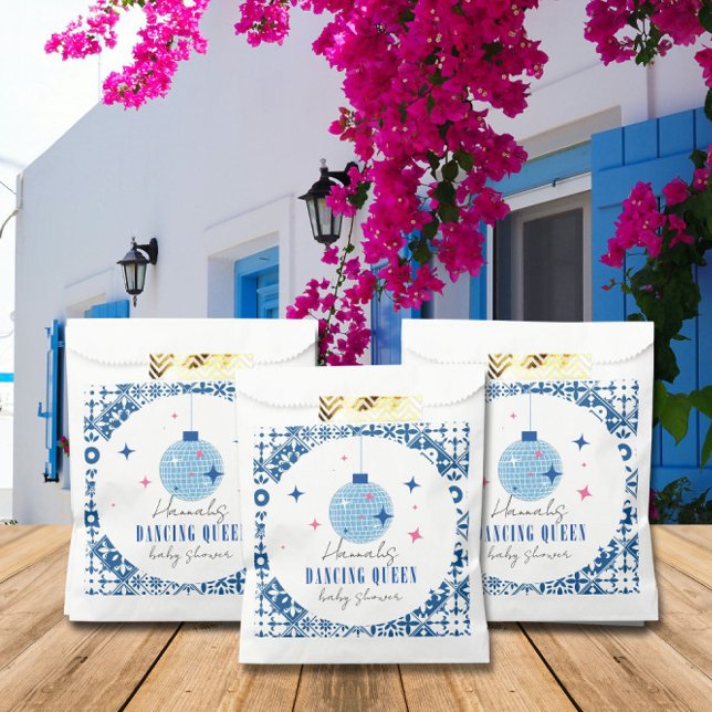 Dancing Queen greek Musical Disco Baby Dusche Geschenktütchen (Von Creator hochgeladen)