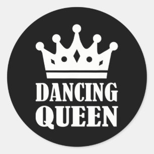 Dancing Queen Runder Aufkleber