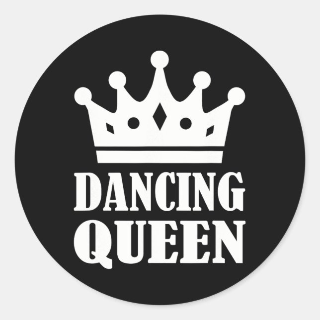 Dancing Queen Runder Aufkleber (Vorderseite)
