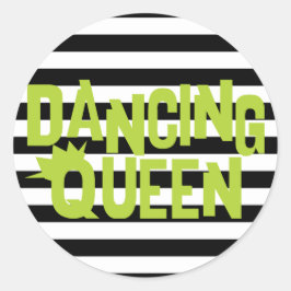 Dancing Queen Runder Aufkleber