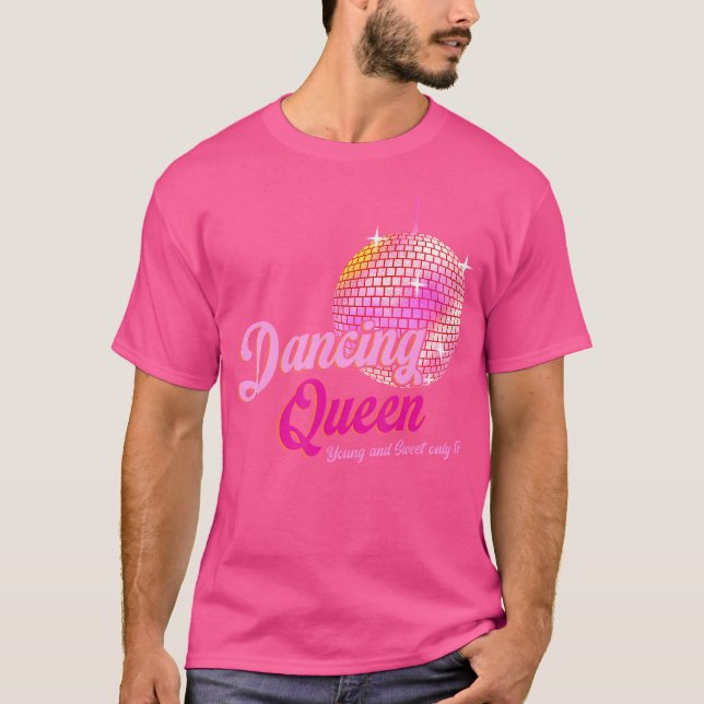 Dancing Queen T-Shirt 17 Geburtstag Vintage Tanzsc (Vorderseite)